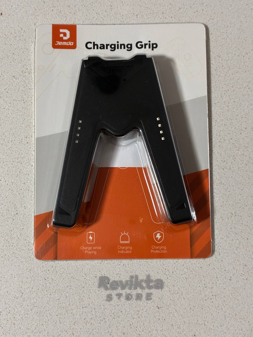 Jemdo V Grip Negro con Carga Nintendo Switch