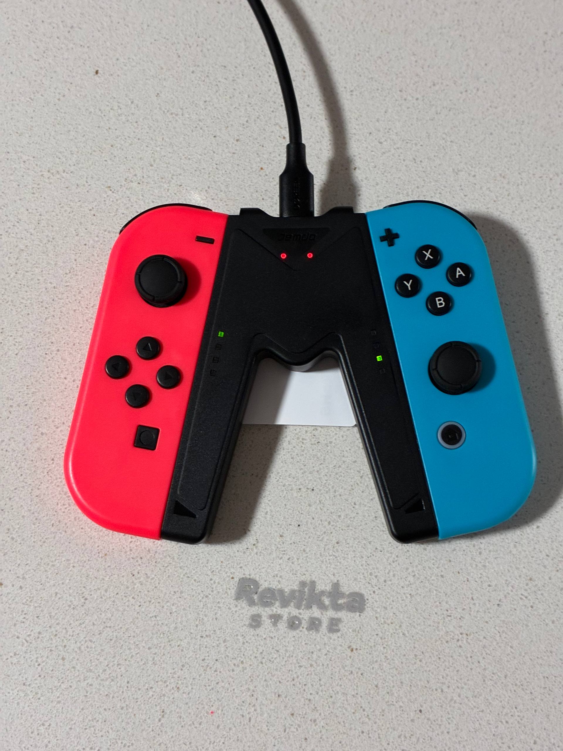 Jemdo V Grip Negro con Carga Nintendo Switch