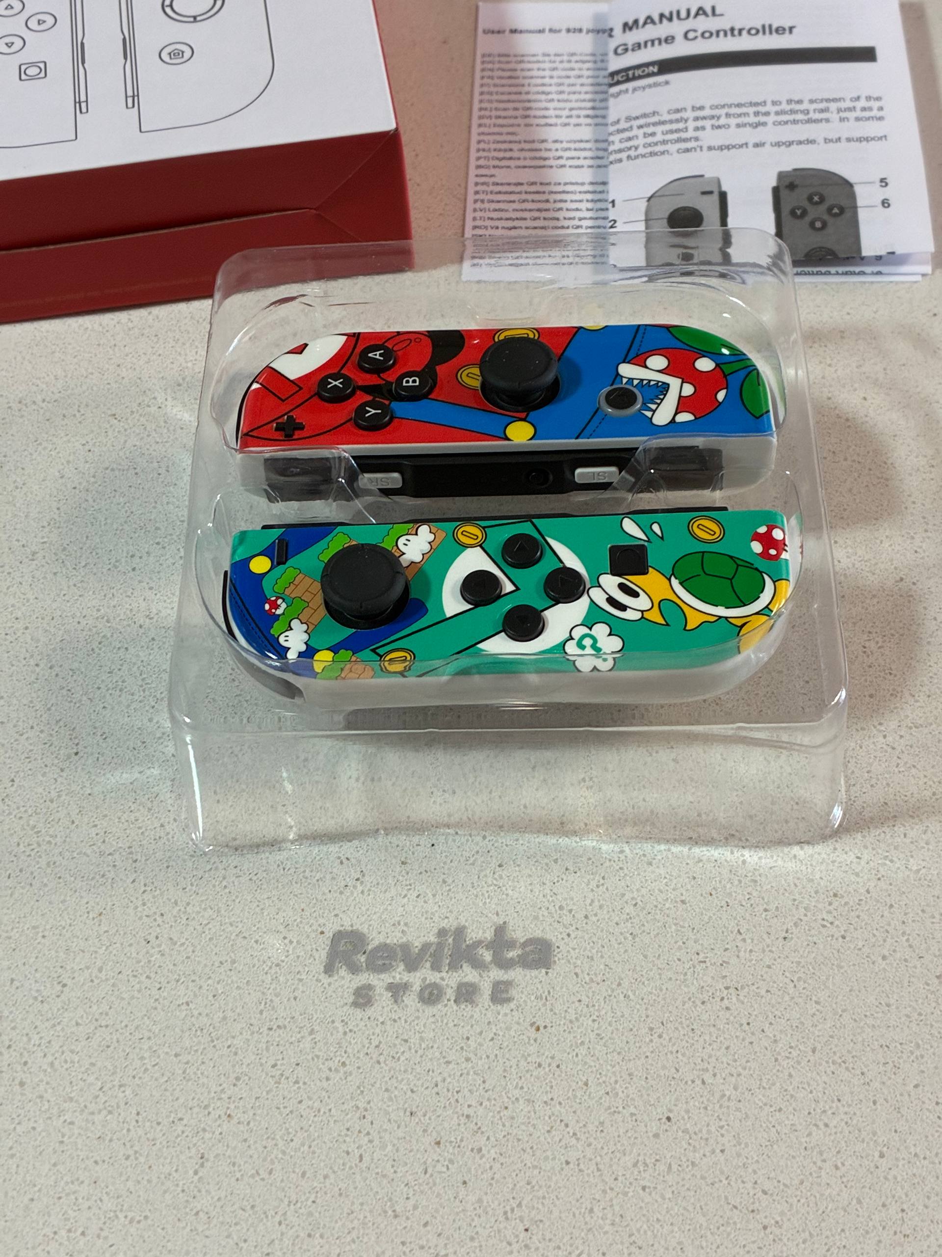 Mandos Inalámbricos Tipo Joy-Con Compatibles Diseño Mario