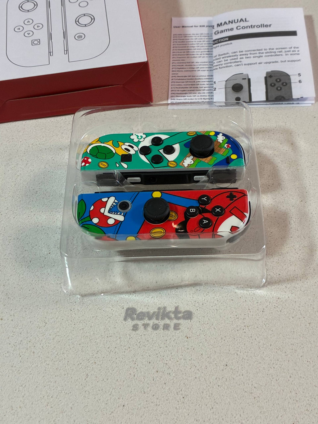 Mandos Inalámbricos Tipo Joy-Con Compatibles Diseño Mario