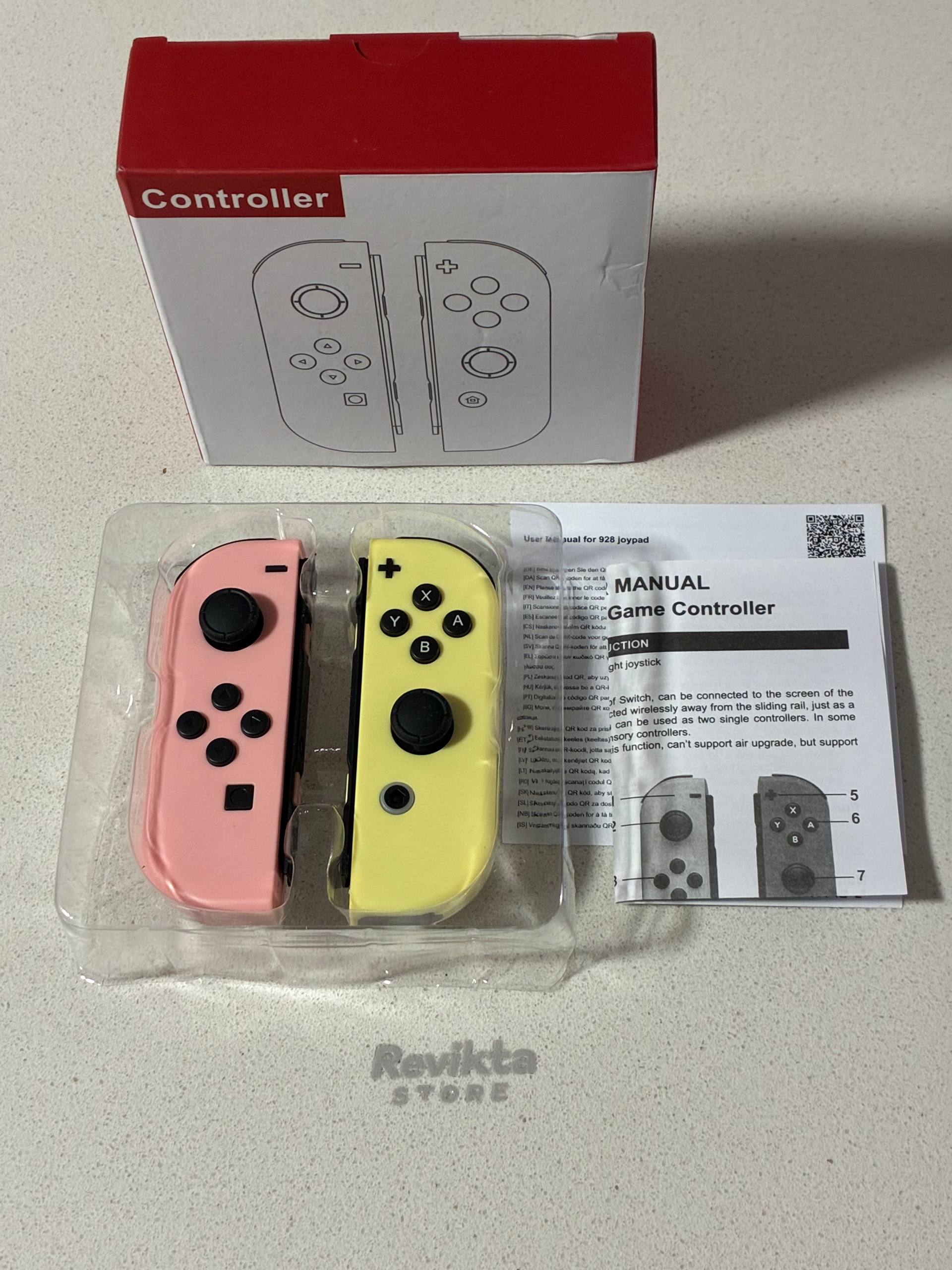Mandos Joycon Compatibles Nintendo Switch Rosa/Amarillo