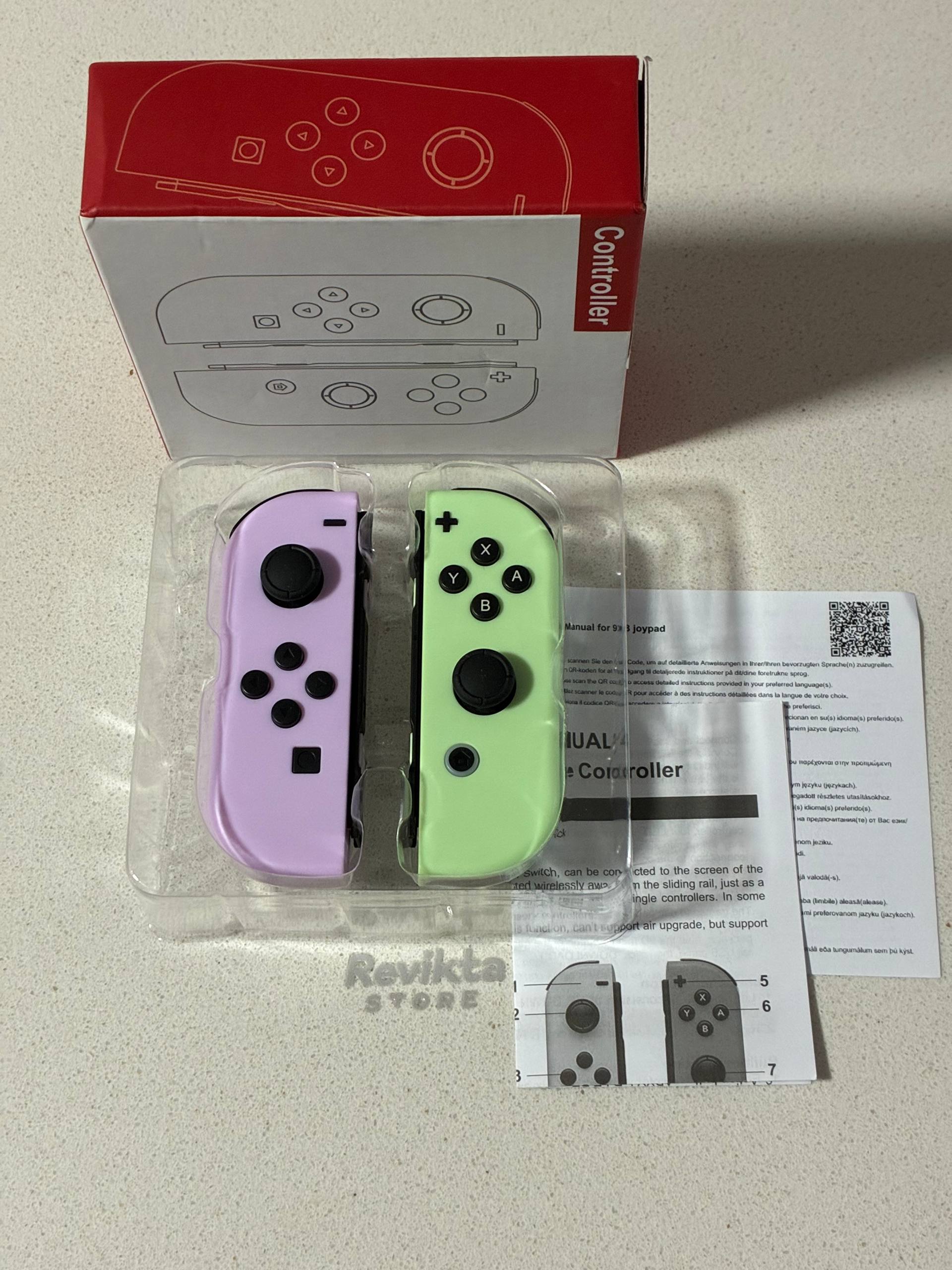 Mandos Joycon Switch Morado/Verde Marca Blanca